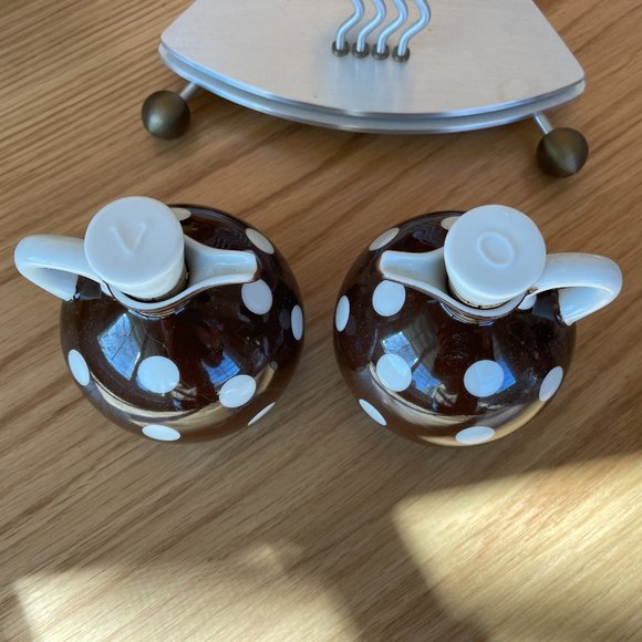 Vintage Art Deco Oil & Vinegar Cruet Set - Picture 1 of 3